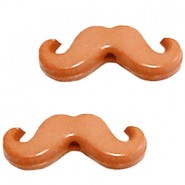 Moustache kraal - Nude beige bruin